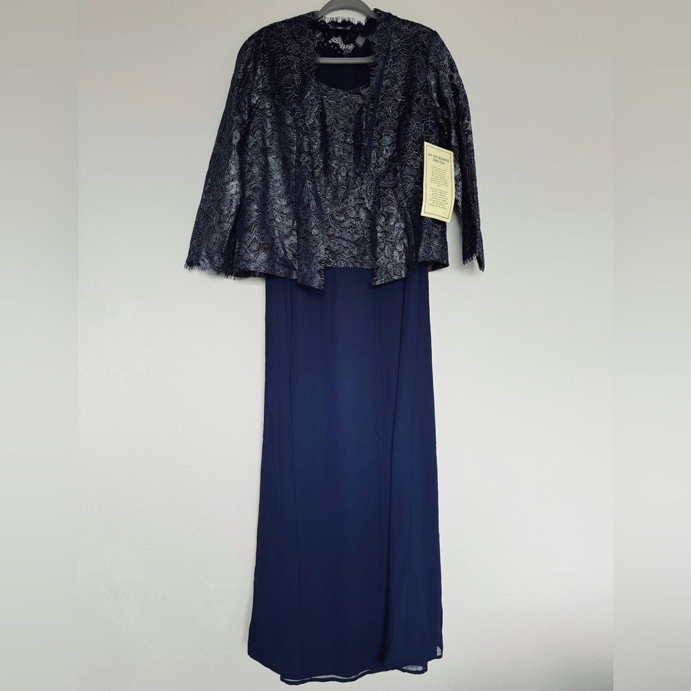 Roaman's Illusion Lace Popover Dress NWT